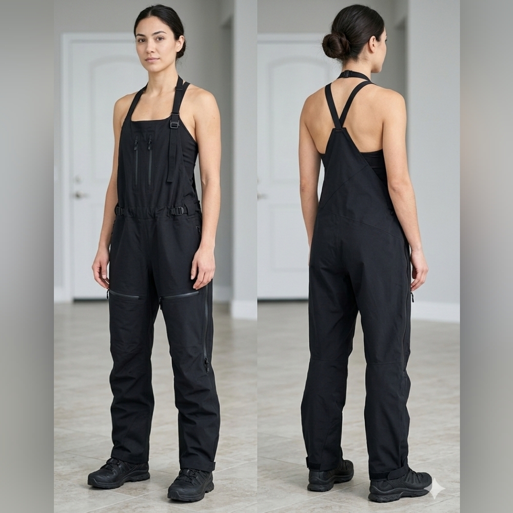 The North Face Steep Series Women's Black‎ Fuse Brigandine GORE-TEX Bibs Size XL